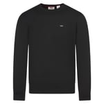 Pull Levi's® coton avec manches longues et col rond noir