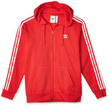 adidas 3-Stripes FZ Sweat-Shirt Homme, Lush Red, FR : XS (Taille Fabricant : XS)