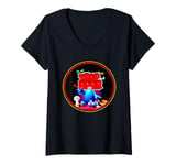 Womens Retro Vintage Nostalgic 1970's 80's The Trap Door V-Neck T-Shirt