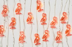 Talking Tables Tropical Fiesta Flamingo Lights, 30 LED Lights on 3M Silver Wire