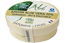 Ciel d'Azur Labs - Savon Bio Surgras Pur Aloé - 20% Aloé Vera Bio & Équitable - Saponifié à Froid - Idéal Peaux Sèches et Sensibles - Certifié Bio Cosmos Organic - 99,9% d'Origine Naturelle - 90g