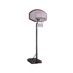 Yaheetech - Panier de Basket Adulte Hauteur Réglable 304-353 cm Panier de Basketball Mural sur Pied avec Poteau Panneau Rouge