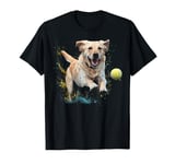 Labrador Retriever Chasing A Ball Lab Dog Lover Trainer T-Shirt