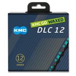 KMC DLC12 Black/Celeste Waxed 126L chain