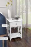 One Drawer Wooden  Bedside Table