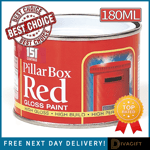 PILLAR BOX RED PAINT HIGH GLOSS HOME INTERIOR WOOD METAL 151 COATINGS 180ML NEW