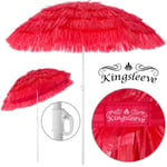 Parasol inclinable Hawaii 195 cm rouge Parasol de plage Ø 160 cm réglable Jardin terrasse extérieur