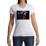 T-Shirt Femme Col V Michael Jackson Live 2002 Chanteur Pop Star Celebrite