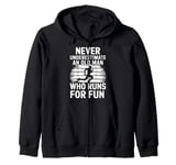 Old Man Running Humor Design Funny Runner Zip Hoodie