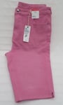 LADIES MARKS AND SPENCER PINK THE MAGIC 5 POCKET HIGH RISE SHORTS SIZE 18