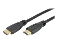 Techly - Hdmi-Kabel Med Ethernet - Hdmi Hane Till Hdmi Hane - 6 M - Dubbelt Skärmad - Svart - Formpressad