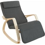 Fauteuil siège à bascule lounge confortable au design élégant ergonomique gris