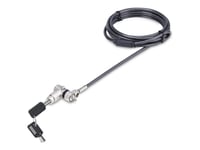 Startech.Com Universal Laptop Lock 6.6Ft (2M), Security Cable For Notebook Compatible With Noble Wedge/Nano/K-Slot  Keyless Combination Locking Cable - Anti-Theft Cut-Resistant Steel Cable (Univc4d-Laptop-Lock) - Sikkerhetskabellås - Sølv, Svart - 2