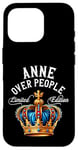 Coque pour iPhone 16 Pro Anne Over People Couronne d'anniversaire avec nom d'Anne