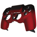 eXtremeRate Shadow Scarlet Red Ghost Replacement Faceplate Touchpad, Redesigned Soft Touch Housing Shell Touch Pad Compatible with ps4 Slim Pro Controller JDM-040/050/055 - Controller NOT Included