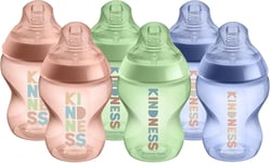 Tommee Tippee Closer to Nature Anti-Colic Kindness Baby Bottle 260ml x (6 Pack)