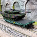 Wagon plat Rlmmps et char de combat Leopard 2A6, DB AG, Ep. VI - MARKLIN 48871 -