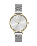 Skagen Anita Lille Montre pour Femmes, Mouvement à Quartz avec Bracelet en Acier Inoxydable Ou en Cuir, Ton Argent et Ton Or, 30Mm