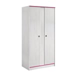 Armoire 2 portes 3 étagères REVERSO pin petterson Taille Unique