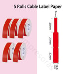 Niimbot-Papier d'étiquettes de câble thermique pour l'extérieur,étanche,fil de fibre industrielle,auto-adhésif,ruban adhésif pour D11,D110,D101,H1,H1S - Type 5 Rolls Paper #B