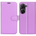 Asus Zenfone 9 5G - Læder cover / pung - Lilla