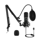 Maono Professional Podcast Microphone With Desk Mount Arm And Accessories