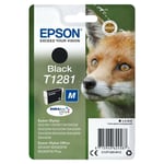 Original Epson T1281, Fox Black Ink jet Printer Cartridge, T1281, C13T12814012