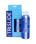 TRISLIDE - Continu Spray Anti Frottements pour Triathlon, Protection pour la Peau et Le Corps pour Les Cyclistes, Creme Anti Frottement Prévient Ampoules et irritations, Confort et Protection (136ml)