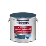 Sikkens - Peinture Laque Extérieure Bois et Fer - Finition tendue, sous-couche intégrée, facile à appliquer - Satin Bleu Vert 2,5 L