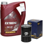 Ecd Germany - 5l Huile de moteur 5W40 mannol Extreme + Filtre à huile