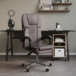 Bonnevie - Chaise de bureau inclinable Fauteuil gamer - Chaise d'ordinateur Gris Similicuir -63701