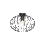 QAZQA margarita - Suspension - 1 lumière - Ø 36 cm - Noir - Design - éclairage intérieur - Salon I Chambre I Cuisine I Salle à manger - Noir