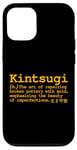 Coque pour iPhone 14 Kintsugi Gold Pottery Repair Japanese Poetic Tradition Word