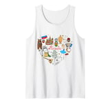 I Love Russia Shirt Russian Symbols Tank Top