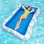 4 i 1 solbränna badkar solbad pool lounge flotte leksaker vattenfylld solbädd matta kudde för vuxen uppblåsbar barnpool barn bollhav pool blue 180cm