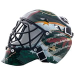 Franklin Sports - Mini masque de gardien de but de hockey avec étui - Masque de gardien de but à collectionner avec logos et couleurs officiels de la LNH, Mixte, 7784F33, Minnesota Wild, Taille unique