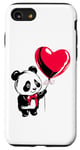 Coque pour iPhone SE (2020) / 7 / 8 Ours panda avec ballon coeur Ours panda doux pour Noël