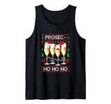 Funny Prosec Ho Ho Ho Christmas Prosecco Santa Hat Wine Tank Top