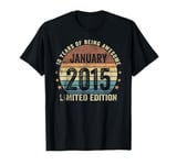 10 Years Old Vintage January 2015 Retro 10th Birthday Boys T-Shirt