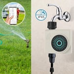 Minuterie d'arrosage WiFi, minuterie d'arrosage intelligente pour jardin, minuterie d'arrosage de robinet avec hub WiFi, système d'irrigation à distance sans fil, débitmètre d'eau pour arrosage de pelouse de jardin