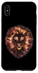 Coque pour iPhone XS Max Or Galaxie Roi Lion des Animaux d'Afrique