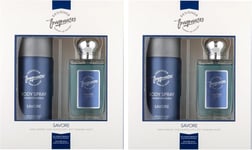 Designer Fragrances Savore Male Twin Gift Set - Includes 2 x 150ml Body Spray D