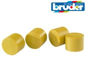 Bruder Toys 02344 - 4 Pack Round ( Unwrapped - Brown ) Hay Bales 1:16 Scale NEW