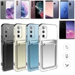 Samsung S22/S21/S20/S10/S9/S8 FE/Ultra/Plus skal fodral slot - Transparent S8 Samsung Galaxy