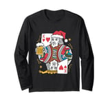 King Of Hearts With Beer - Vintage Card Game Beer Lover Long Sleeve T-Shirt