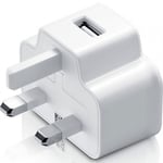 Samsung Britisk USB-nettlader HVIT 2A (uten USB-kabel) til lading av alle USB-produkter i land med UK-kontakt