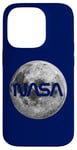 iPhone 14 Pro Retro NASA Worm Logo Full Moon Space Graphic Apollo Artemis Case