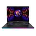 MSI Raider GE78HX 13VI-096FR : Intel Core I9 13980HX - 64GB DDR5 - 2TB SSD - Nvidia RTX4090 - 17,3' QHD 240Hz - Windows 11 Professionnel - Clavier Azerty FR - Ordinateur Portable Gaming