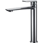 Robinetterie de lavabo haute avec mitigeur Modèle ural Bec universel Couleur Gris finition chrome [ Imex