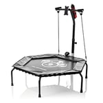 FitEngine Trampoline de Fitness Smart | avec poignée réglable en 5 hauteurs | Mesure du pouls Pendant l'entraînement d'endurance et de Cardio, Fonction Bluetooth Inclus